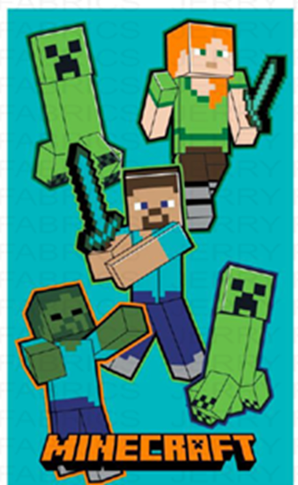 Minecraft Crawler 30x50 hand towel image 1