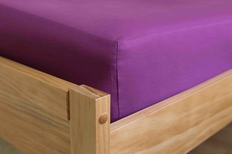 Bed sheet microfiber purple 180x200 cm image 2