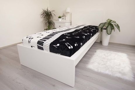 Bed sheet microflanel Musical notes 90x200 cm image 1