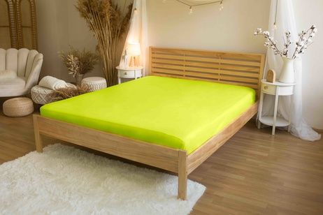 Bed sheet microfiber lime 180x200 cm image 1