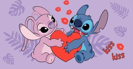 Lilo and Stitch "Kiss" beach towel image 1