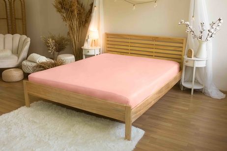 Bed sheet microfiber light pink 180x200 cm image 1