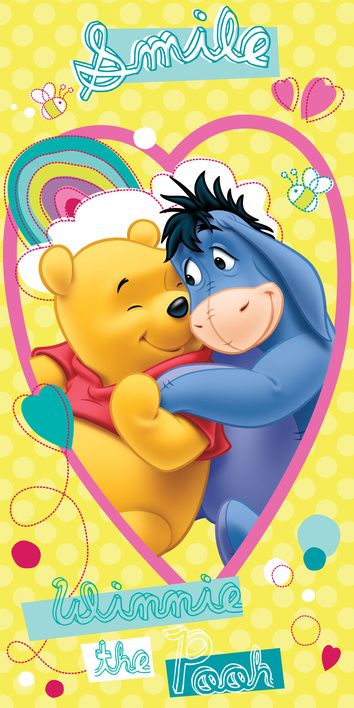 Winnie the Pooh "Smile" beach towel image 1